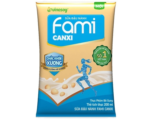 Sữa Đậu Nành Fami Canxi Bịch 200ml Fami ảnh 0