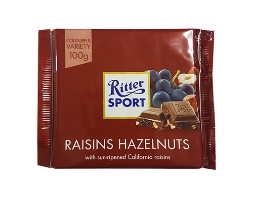 Socola Sữa Nhân Nho Khô & Hạt Dẻ 100g Ritter Sport ảnh 0