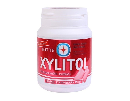 Kẹo Cao Su Xylitol Strawberry Mint 55,1g Lotte ảnh 0