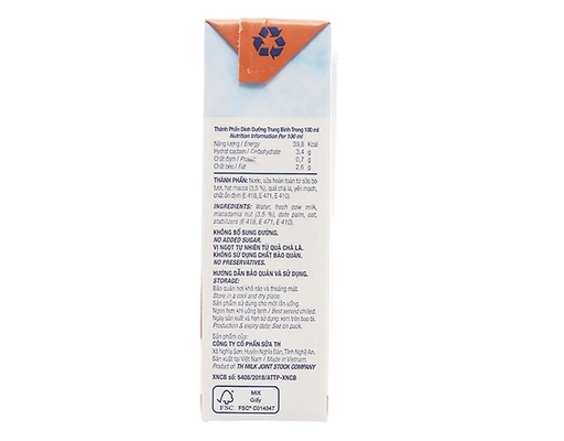 Lốc 4 Hộp Sữa Hạt Macca Th True Nut 180ml TH True Nut ảnh 2