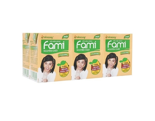 Lốc 6 Hộp Sữa Đậu Nành Nguyên Chất Ít Đường 200ml Fami ảnh 0