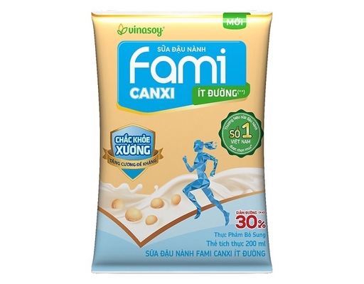 Sữa Đậu Nành Fami Canxi Ít Đường Bịch 200ml Fami ảnh 0