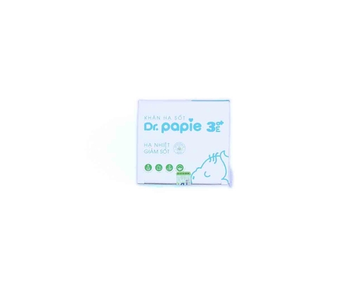 Khăn Lau Hạ Sốt Cho Bé 3M+ - 5 Túi x 5 Khăn Dr.Papie ảnh 3