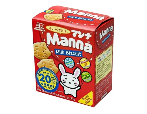 Bánh Quy Sữa Manna Milk Biscuit 52g Morinaga ảnh 2