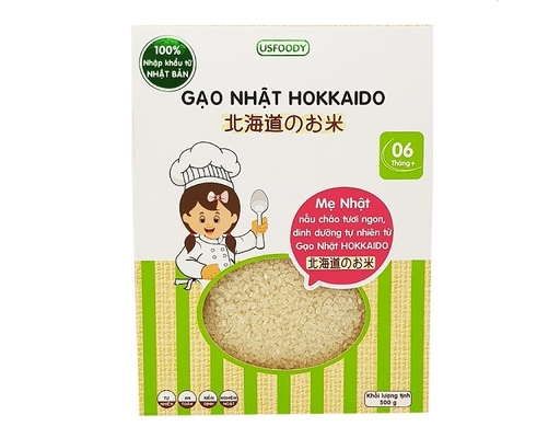 Gạo Nhật HokkaidoCho Bé Từ 6 Tháng Tuổi 500g US Foody ảnh 0