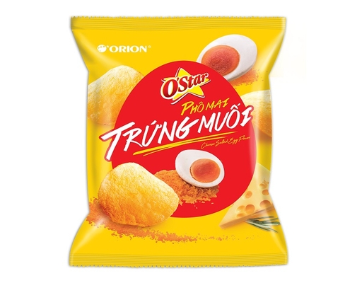 Snack Khoai Tây Vị Phô Mai Trứng Muối 56g O'star ảnh 0