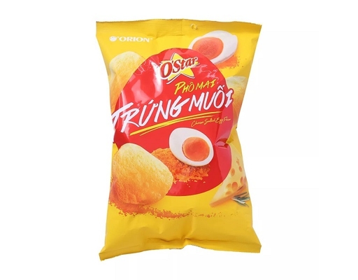 Snack Khoai Tây Vị Phô Mai Trứng Muối 56g O'star ảnh 2