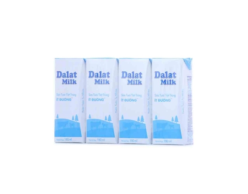 Lốc 4 Hộp Sữa Tươi Tiệt Trùng Ít Đường Dalatmilk 180ml Dalatmilk ảnh 1