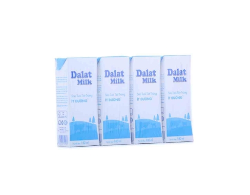 Lốc 4 Hộp Sữa Tươi Tiệt Trùng Ít Đường Dalatmilk 180ml Dalatmilk ảnh 5
