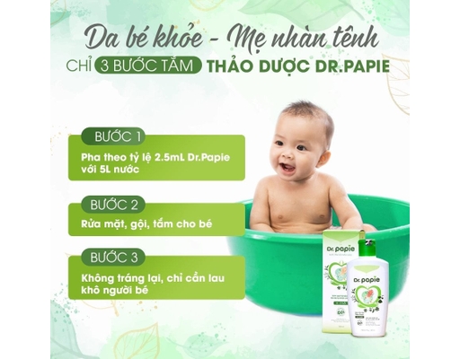 Nước Tắm Gội Thảo Dược 230ml Dr.Papie ảnh 2