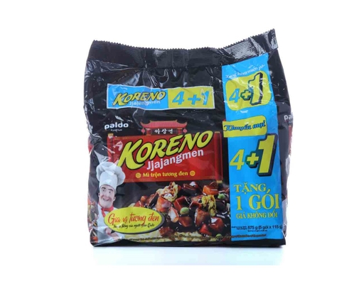 Lốc 4 Mì Trộn Tương Đen Jjajangmen 115g Koreno ảnh 0