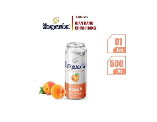 Bia Hoegaarden Vị Đào Lon 500ml Hoegaarden ảnh 1