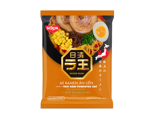 Mì Ramen Thịt Hầm Tonkotsu Cay Nissin Raoh Gói 95G Nissin ảnh 0