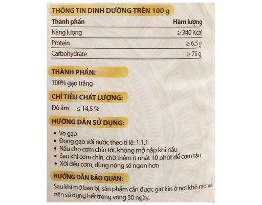 Gạo Thơm Thượng Hạng Nhãn Vàng 5kg Neptune ảnh 3
