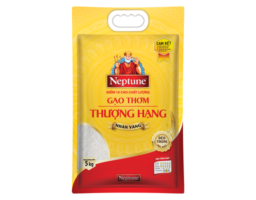 Gạo Thơm Thượng Hạng Nhãn Vàng 5kg Neptune ảnh 0