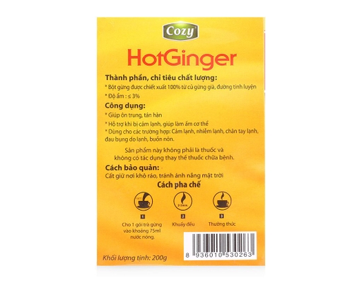 Trà Gừng HotGinger 20 x 10g Cozy ảnh 2