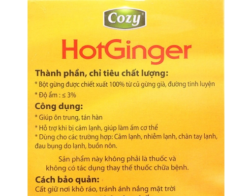 Trà Gừng HotGinger 20 x 10g Cozy ảnh 3