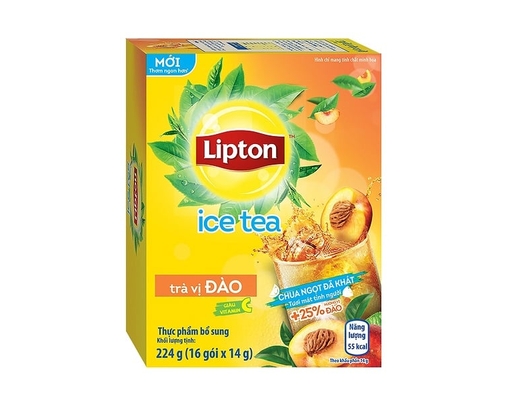 Trà Đào Hòa Tan Tươi Mát Tỉnh Người - 16 gói x 12g (192g) Lipton ảnh 0