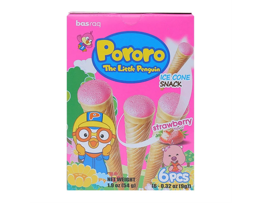 Bánh Kem Ốc Quế Pororo Vị Dâu 54g Basraq ảnh 0