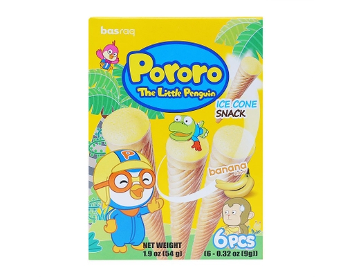 Bánh Kem Ốc Quế Pororo Vị Chuối 54g Basraq ảnh 0