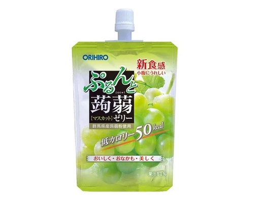 Thạch Vị Nho Xanh Dạng Túi Đứng 130g Orihiro ảnh 0