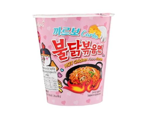Mì Samyang Khô Gà Cay Vị Phô Mai Carborana Ly 80G Samyang ảnh 0