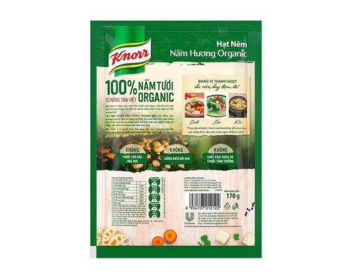 Hạt Nêm Chay Nấm Organic 380g Knorr ảnh 1