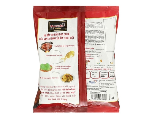 Mì Bắp Bò Hầm Dưa Chua Diamond 120g Omachi ảnh 1