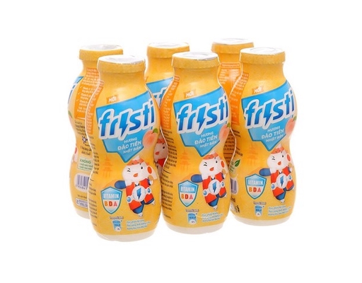 Lốc 6 Chai Sữa Chua Uống Hương Đào Tiên 80ml Fristi ảnh 0