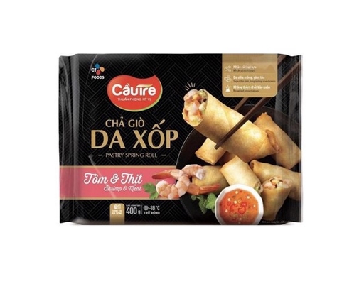 Chả Giò Da Xốp Nhân Tôm Và Thịt 400g CJ Cầu Tre ảnh 0