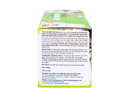 Trà Tam Diệp Thế Hệ 2 Mới 30 x 2g Hùng Phát ảnh 3