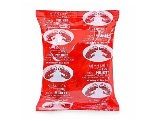 Mì Miliket Tôm Đỏ Sa Tế Gói 80G Miliket ảnh 0