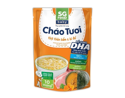 Cháo Tươi Baby Thịt Thăn Bằm Bí Đỏ 240g Sài Gòn Food ảnh 0