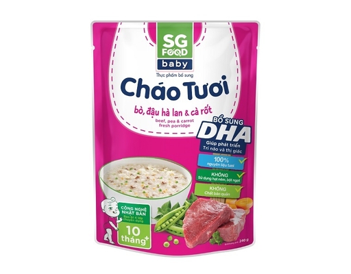 Cháo Tươi Baby Bò Đậu Hà Lan Cà Rốt 240g Sài Gòn Food ảnh 0