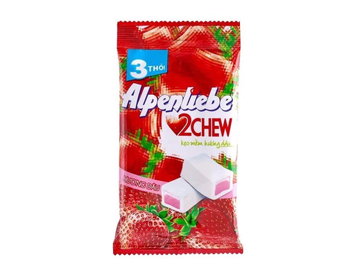 Kẹo Mềm 2Chew Hương Dâu - 3 x 24.5g Alpenliebe ảnh 0