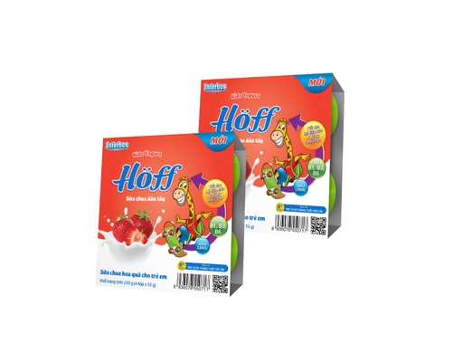 Lốc 4 Sữa Chua Hoa Quả Vị Dâu Tây - 4 x 55g Hoff ảnh 1