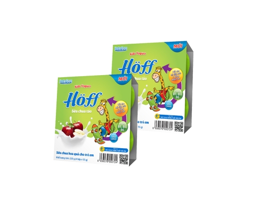 Lốc 4 Sữa Chua Hoa Quả Vị Táo - 4 x 55g Hoff ảnh 1
