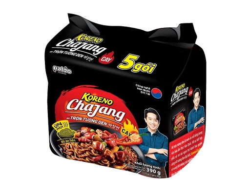 Lốc 5 Gói Mì Tương Đen Koreno Chajang Vị Cay Gói 78G Koreno ảnh 0