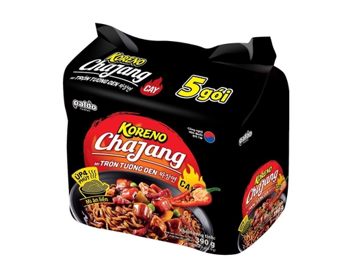 Lốc 5 Gói Mì Tương Đen Koreno Chajang Vị Cay Gói 78G Koreno ảnh 1