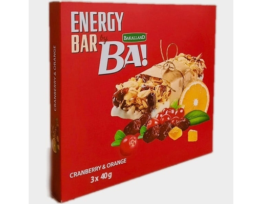 Thanh Ngũ Cốc Cranberry&Orange 120g Bakalland ảnh 0