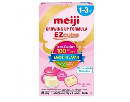 Sữa Bột Ezcube Growing Up Formula Cho Bé 1-3 Tuổi 448g Meiji ảnh 0