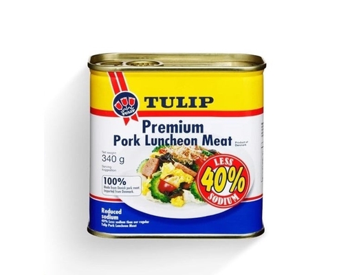 Thịt Hộp Pork Luncheon Meat 40% Less Sodium 340g Tulip ảnh 0