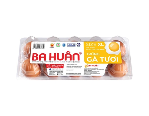 Trứng Gà Size XL Hộp 10 Quả Ba Huân ảnh 1