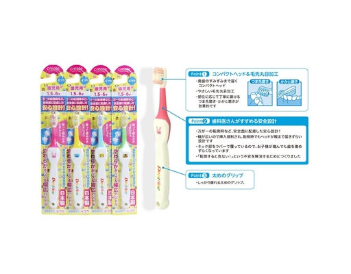 Bàn Chải Đánh Răng Cổ Dẻo Cho Bé 1.5-6 Tuổi Konbini ảnh 2