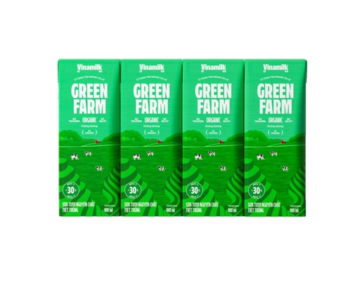 Lốc 4 Hộp Sữa Tiệt Trùng Green Farm Organic Vinamilk 180ml Vinamilk ảnh 0