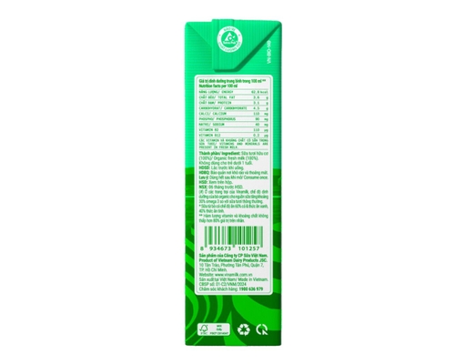 Lốc 4 Hộp Sữa Tiệt Trùng Green Farm Organic Vinamilk 180ml Vinamilk ảnh 2