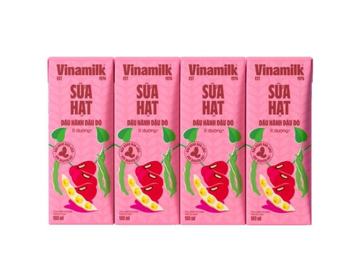 Lốc 4 Hộp Sữa Đậu Nành Đậu Đỏ 180ml Vinamilk ảnh 0