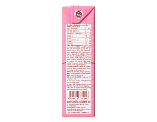 Lốc 4 Hộp Sữa Đậu Nành Đậu Đỏ 180ml Vinamilk ảnh 2