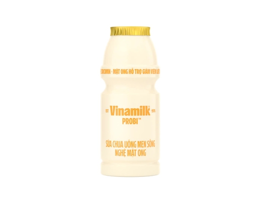 Lốc 4 Chai Sữa Chua Uống Men Sống Probi Gold Mật Ong & Curcumin Từ Nghệ 130ml Vinamilk ảnh 1