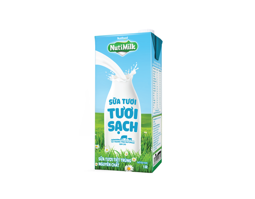 Sữa Tươi Tiệt Trùng Nutimilk Không Đường Hộp 1L Nutimilk ảnh 1